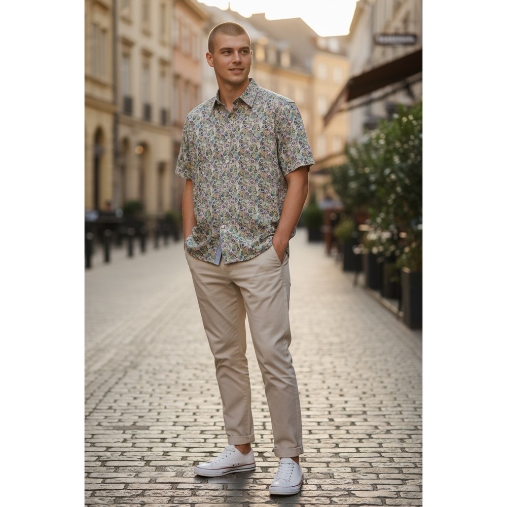 Cremieux Men's Funky Psychedelic Paisley Shirt Y2K preppy Boho‎ GET 💰